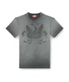Diesel T-shirt With Phoenix Devoré