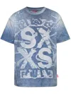 Diesel Ribbed Collar Crew Neck T-shirt In Blue
