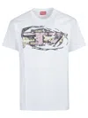 Diesel Norm Graphic Print Round Neck T-shirt In White