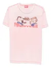 Diesel T-norm-t15 Graphic-print T-shirt In Pink