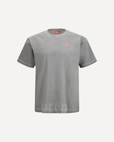Diesel Man T-shirt Grey Size L Cotton In Gray