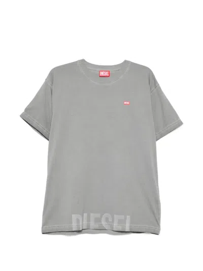 Diesel T-norm-t7 Logo-detail T-shirt In Gray