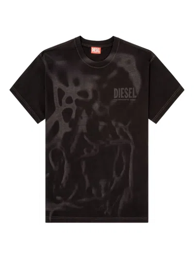 Diesel Mens 9xx T-norm-v7 Laser-print Cotton-jersey T-shirt Xxl In Brown