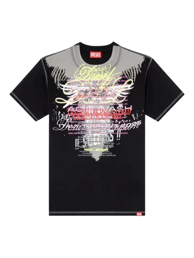 Diesel T-normac-1 T-shirt In Black