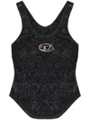 Diesel Open-back Top With Marbled Effect
