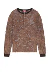 Diesel T-overt Long Sleeve Tee In Brown