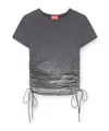 Diesel T-rey Metallic-detail Cinched Top In Gray