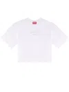 Diesel T-shirt T-buxt-crop-od White In White
