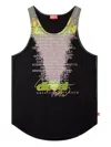 Diesel Tank Top With Lyrics Print In Black