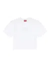 Diesel Women T-buxt-crop-out T-shirt In White