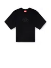 Diesel "t-buxt-crop-od" T-shirt In Black