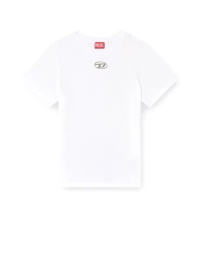 Diesel T-uncutie-long-od T-shirt In White