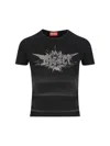 Diesel Womens 02 T-ele-p2 Graphic-print Cotton-jersey T-shirt