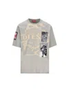 Diesel T-boxt Slits R8 Graphic Patch T Shirt In Gray