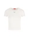 Diesel White Stretch Cotton T-elle T-shirt In White
