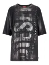Diesel 't-boxt-bisc' Printed T-shirt In Black