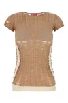 Diesel Contoured Knitwear Top With Modern Aesthetic In Brown