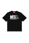 Diesel Kids' T-shirt With Front Logo In Black