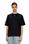 Diesel Mens  T-boxt Logo-embroidered Relaxed-fit Cotton T-shirt In Nero