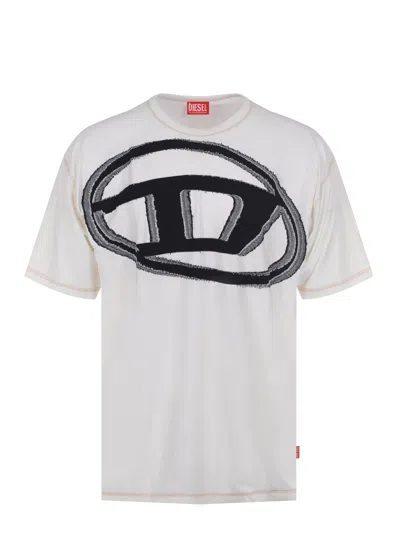 Diesel T-shirt Cotton. In White