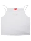 Diesel T Shirt Crop Logo In White