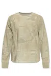 Diesel Gray D-just-fsg1 Denim Sweatshirt In Beige