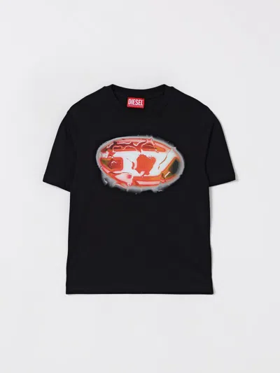 DIESEL T-SHIRT DIESEL KIDS COLOR BLACK,H52937002
