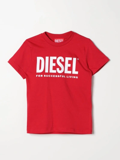 Diesel Kids' T恤  儿童 颜色 红色 In Red