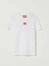 Diesel T-shirt In Jersey Con Patch D Rossa In White