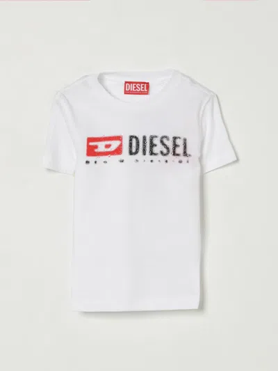 DIESEL T-SHIRT DIESEL KIDS COLOR WHITE,432616001