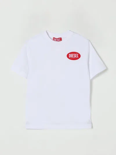 DIESEL T-SHIRT DIESEL KIDS COLOR WHITE,H24131001