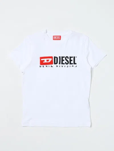 DIESEL T-SHIRT DIESEL KIDS COLOR WHITE,F16250001