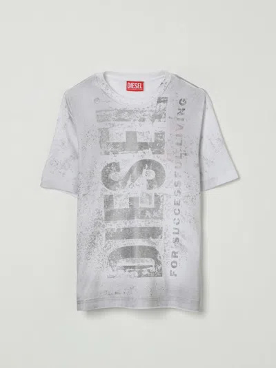 Diesel T-shirt  Kids Color White In Gray