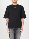 Diesel S-cooling Biologic Cotton Sweatshirt With Metal Oval-d Logo In Black