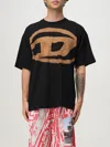 Diesel Men T-boxt-bleach T-shirt With Print In Black