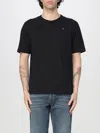 Diesel Cotton T-shirt With Logo Embroidery In Schwarz
