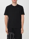 Diesel Cotton T-shirt With Logo Embroidery In Schwarz