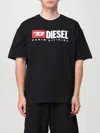 Diesel T-shirt With Splashed-effect Logo In Schwarz
