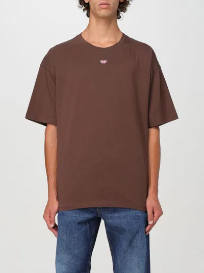 Diesel T-shirt  Men Color Brown In Braun