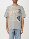 Diesel T-boxt Slits R8 Graphic Patch T Shirt In Grey