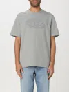 Diesel T-shirt Brodé En Coton In Grey