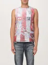 Diesel Red T-per Stripe Tank Top In Red
