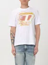 Diesel Cotton Crew Neck T-shirt With Graphic Print In White