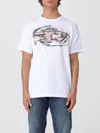Diesel Norm Graphic Print Round Neck T-shirt In White