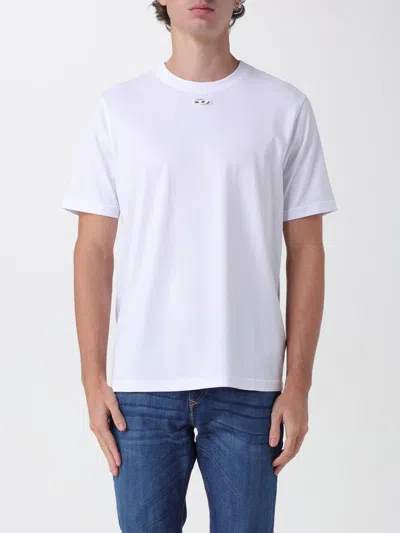 DIESEL DIESEL T-SHIRT MEN COLOR WHITE,430482001
