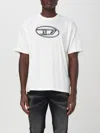 Diesel Faded T-shirt With Oval D Print In Weiss