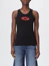 Diesel Black Stretch Cotton T-lynys-od Tank Top In Black