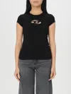 Diesel T-angie T-shirt In Stretch Cotton In Black