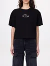 Diesel T-buxt-crop Cotton T-shirt In Black