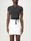 Diesel Womens 02a T-bunny-tail Wrap-around Cotton-jersey T-shirt In Black